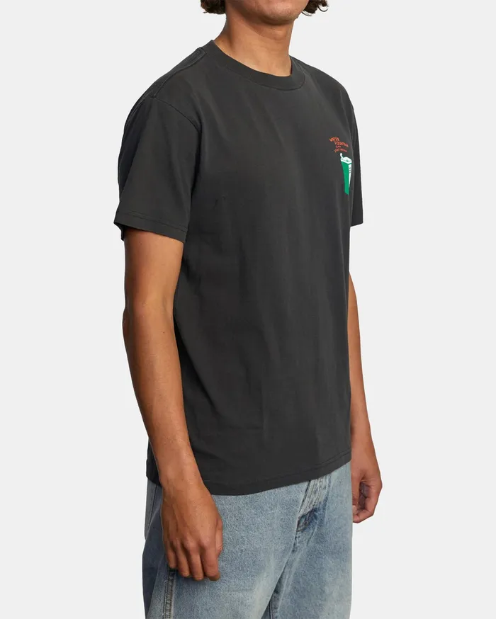 RVCA Mens Artist Tees Espo Chase Short Sleeve Tee Black Blk