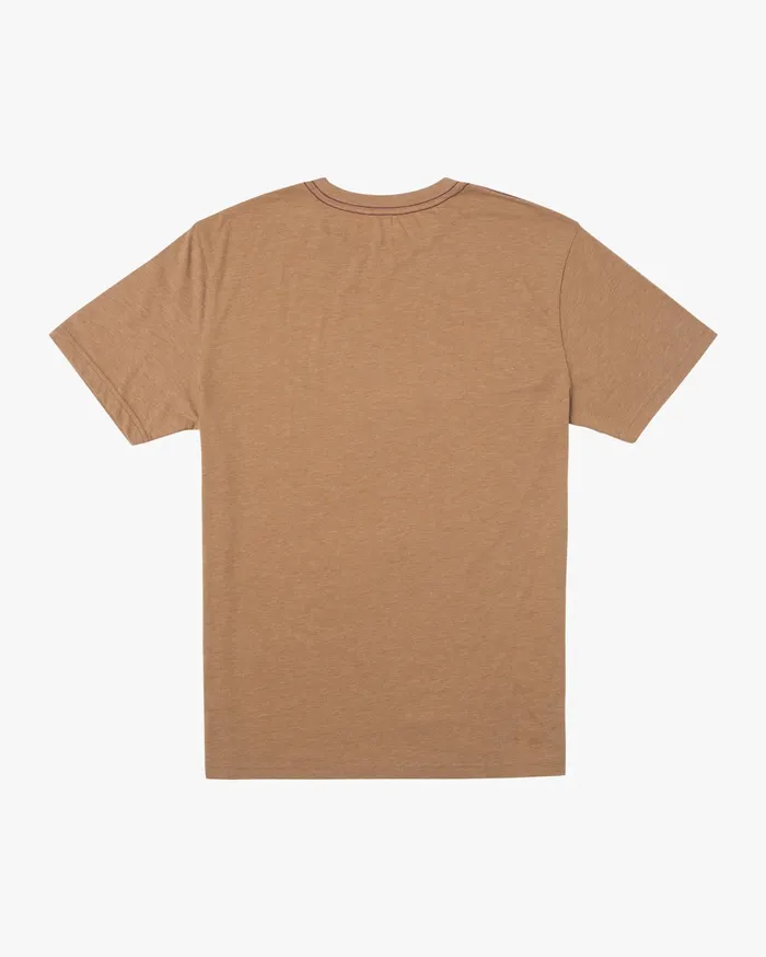 RVCA Mens Artist Tees George Thompson Skull Bonnet Short Sleeve Tee Camel Cml