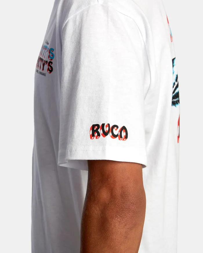 RVCA Mens Artist Tees Matty Matheson Matty8217S Patty8217S North Shore Short Sleeve Tee White Wht