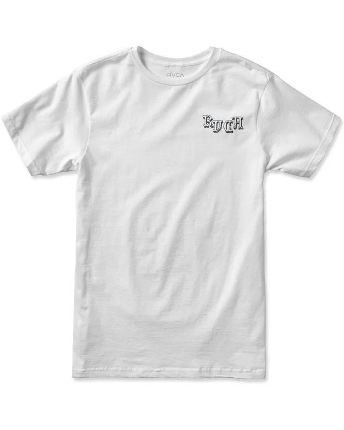 RVCA Mens Artist Tees Tres Hombres Short Sleeve Tee White Wht