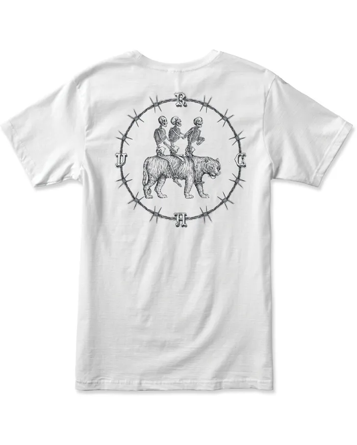 RVCA Mens Artist Tees Tres Hombres Short Sleeve Tee White Wht