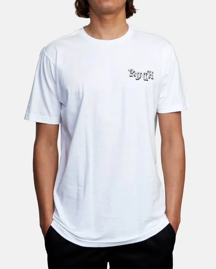 RVCA Mens Artist Tees Tres Hombres Short Sleeve Tee White Wht
