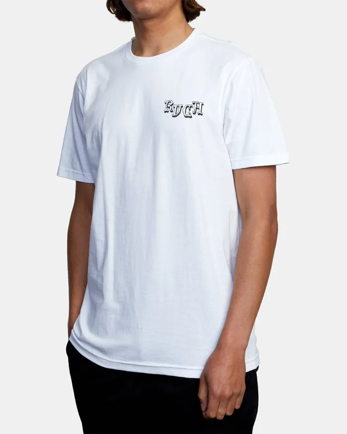 RVCA Mens Artist Tees Tres Hombres Short Sleeve Tee White Wht