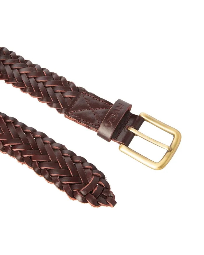 RVCA Mens Belts Twine Leather Belt Oxblood Red Oxr Gift 4 You