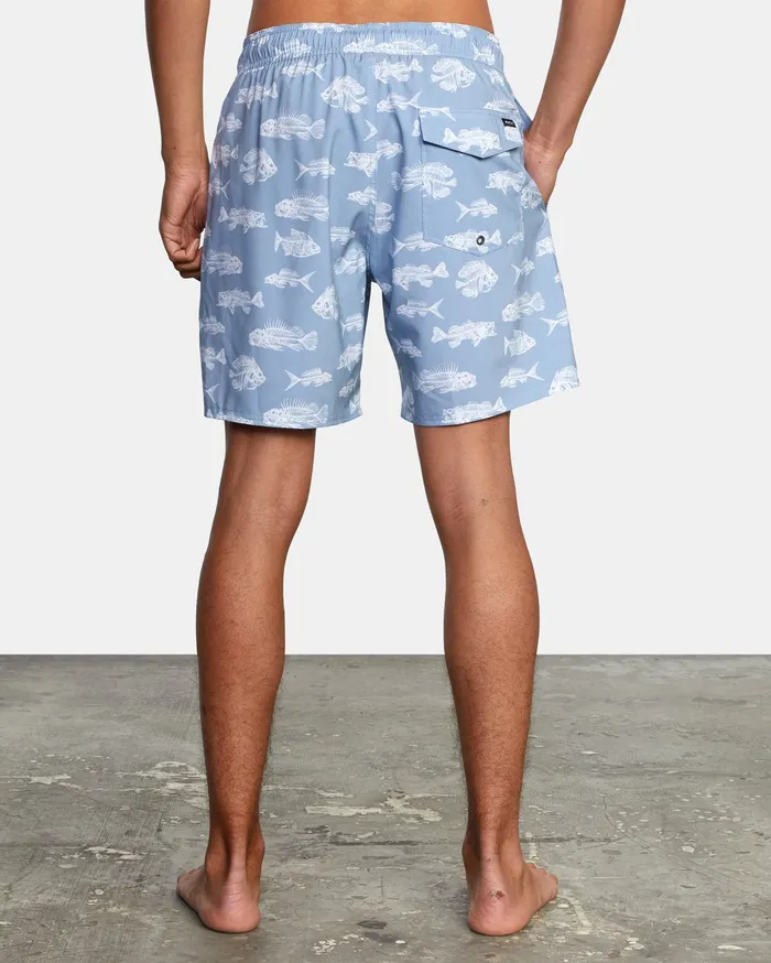 RVCA Mens Boardshorts Ben Horton Fish Elastic Boardshorts 17034 Blue Blu Near Me