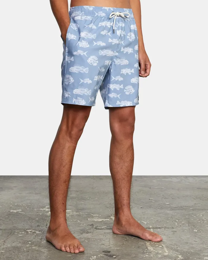 RVCA Mens Boardshorts Ben Horton Fish Elastic Boardshorts 17034 Blue Blu Near Me
