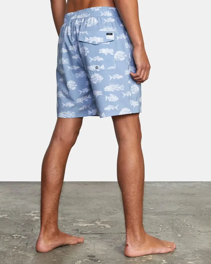 RVCA Mens Boardshorts Ben Horton Fish Elastic Boardshorts 17034 Blue Blu Near Me