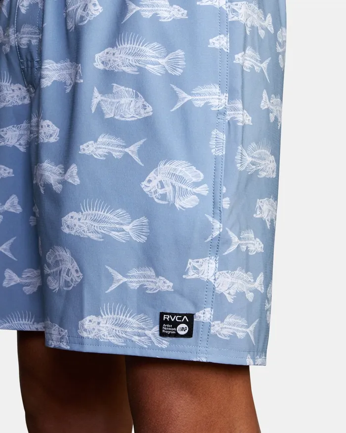 RVCA Mens Boardshorts Ben Horton Fish Elastic Boardshorts 17034 Blue Blu Near Me