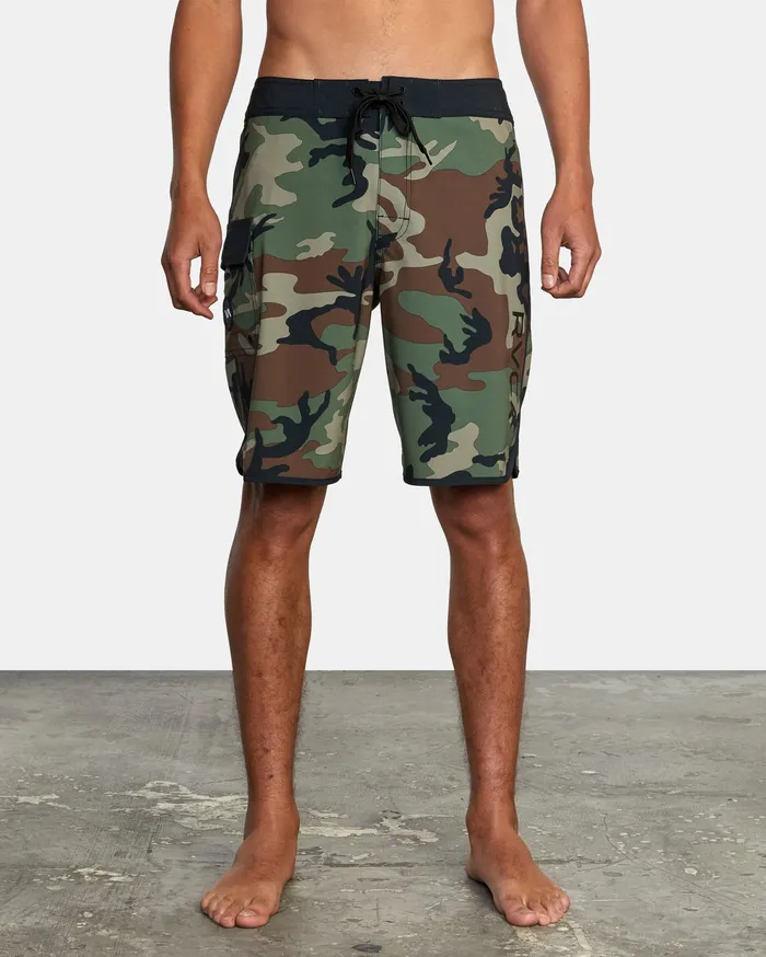 RVCA Mens Boardshorts Eastern Boardshorts 20034 Woodland Camo Wcm For Sale