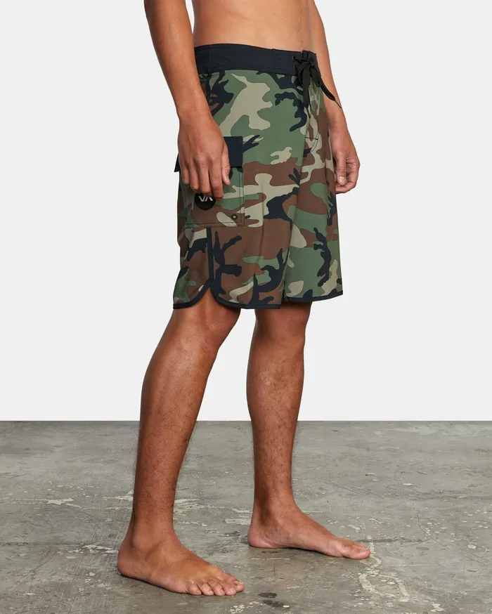 RVCA Mens Boardshorts Eastern Boardshorts 20034 Woodland Camo Wcm For Sale