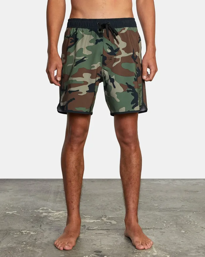 RVCA Mens Boardshorts Eastern Elastic Boardshorts 17034 Woodland Camo Wcm Gift Ideas