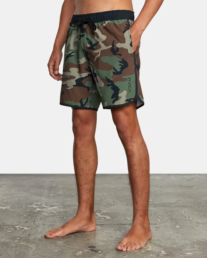 RVCA Mens Boardshorts Eastern Elastic Boardshorts 17034 Woodland Camo Wcm Gift Ideas