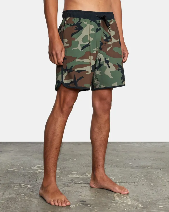 RVCA Mens Boardshorts Eastern Elastic Boardshorts 17034 Woodland Camo Wcm Gift Ideas