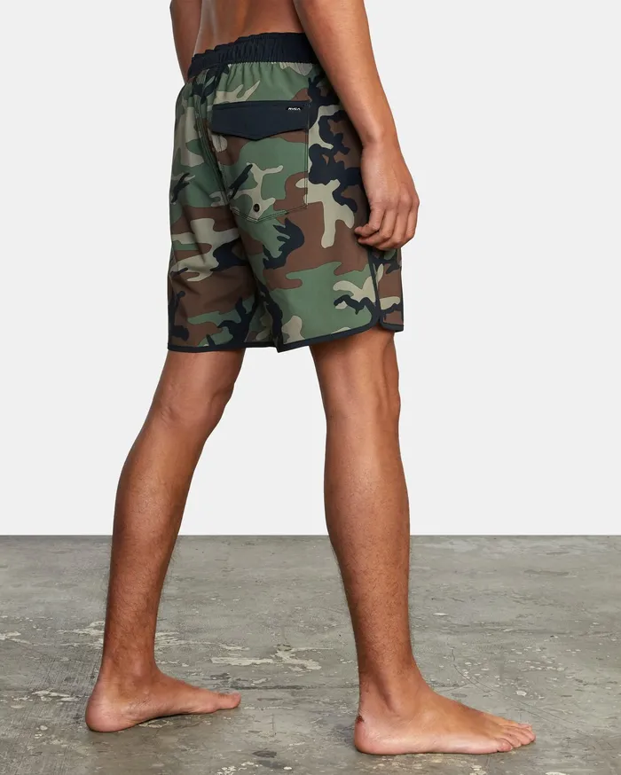RVCA Mens Boardshorts Eastern Elastic Boardshorts 17034 Woodland Camo Wcm Gift Ideas