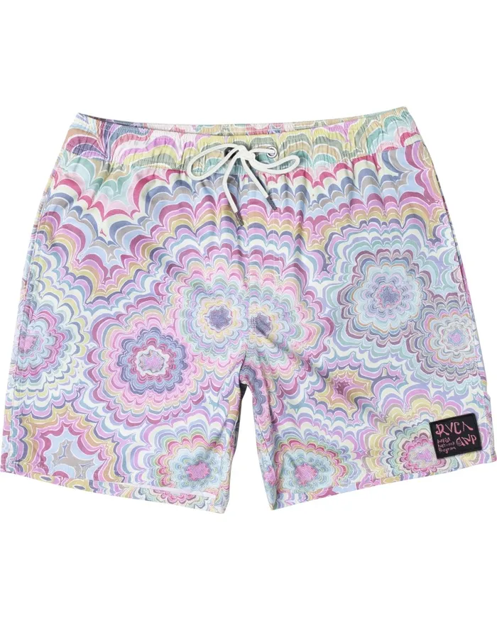 RVCA Mens Boardshorts Kelsey Elastic Boardshorts 17034 Multi Mul Popular