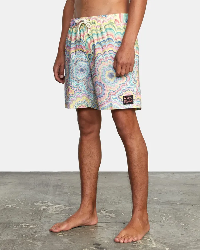 RVCA Mens Boardshorts Kelsey Elastic Boardshorts 17034 Multi Mul Popular