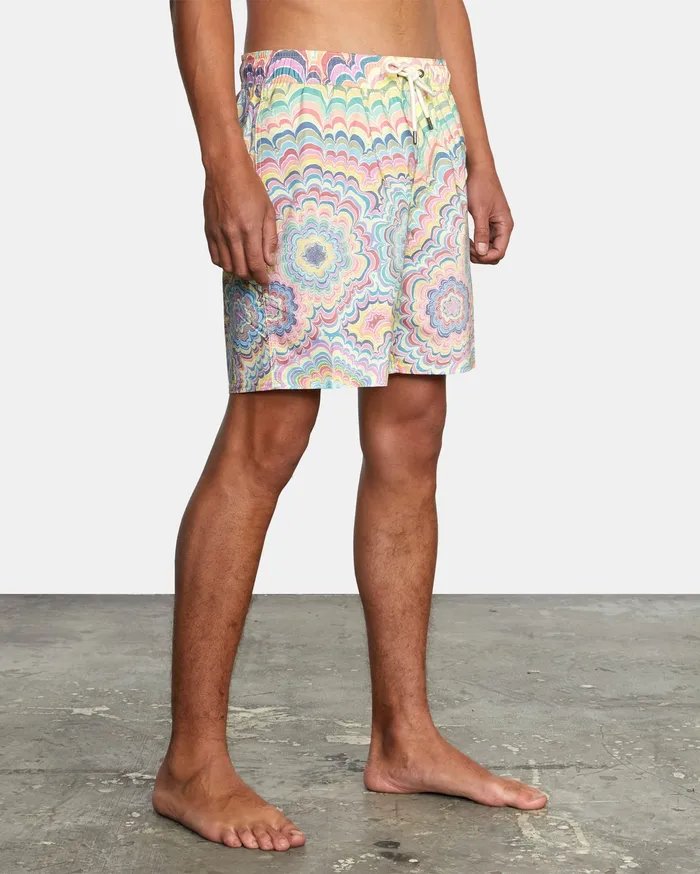 RVCA Mens Boardshorts Kelsey Elastic Boardshorts 17034 Multi Mul Popular