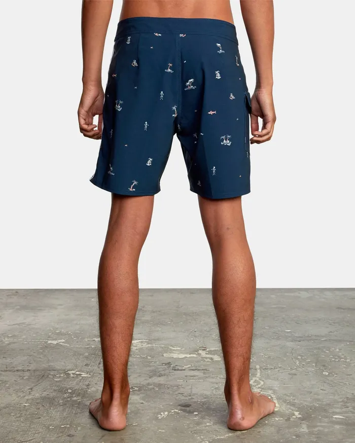 RVCA Mens Boardshorts Restless Boardshorts 17034 New Navy Nnv On Sale