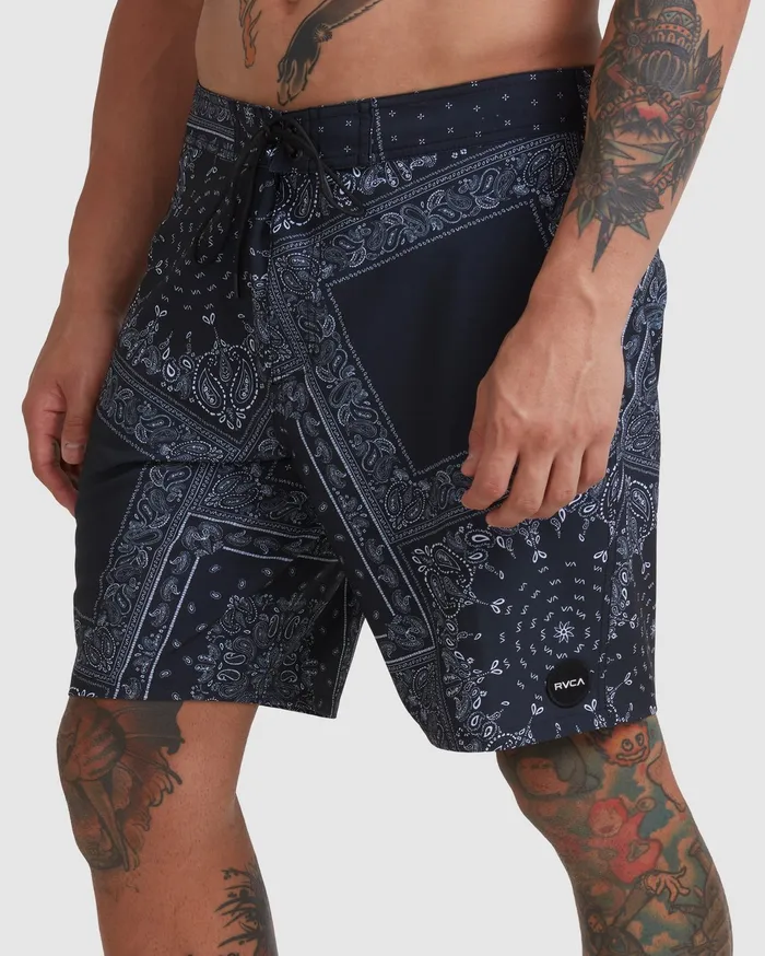 RVCA Mens Boardshorts Va Print Boardshorts 19034 Black Print Kvd6 Gift for Friend