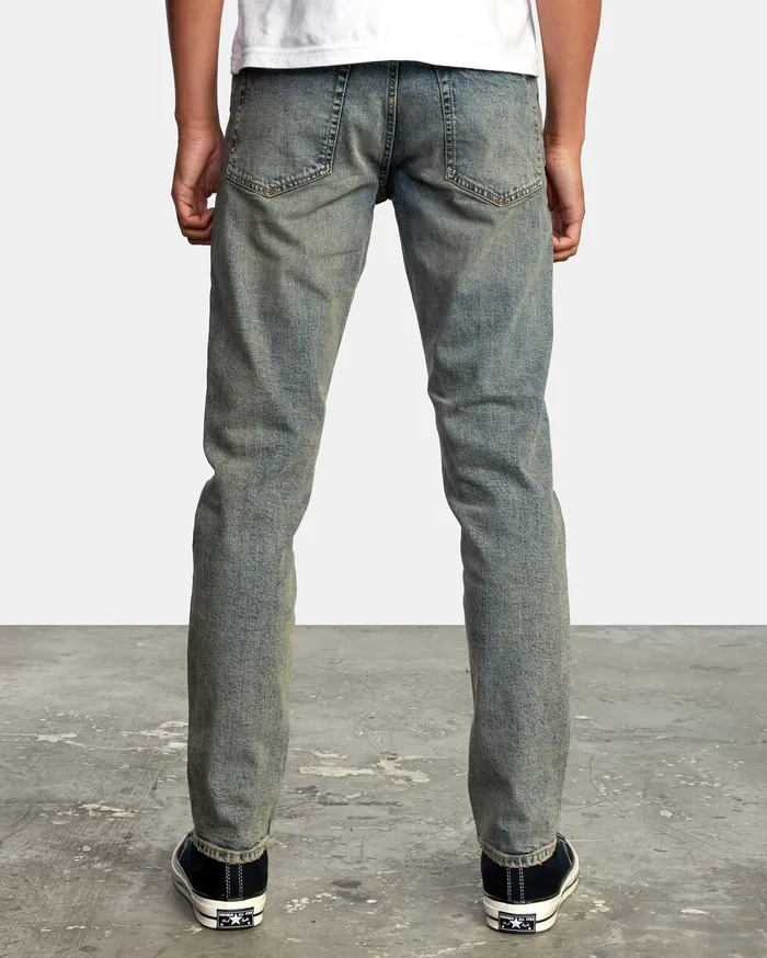 RVCA Mens Denim Daggers Slim Fit Denim Jeans Dark Vintage Dkv Gift for Friend