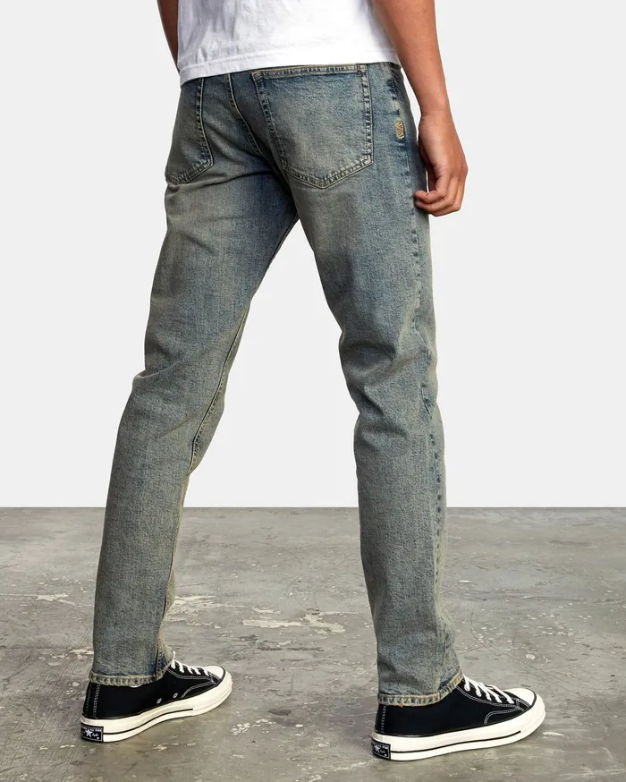 RVCA Mens Denim Daggers Slim Fit Denim Jeans Dark Vintage Dkv Gift for Friend