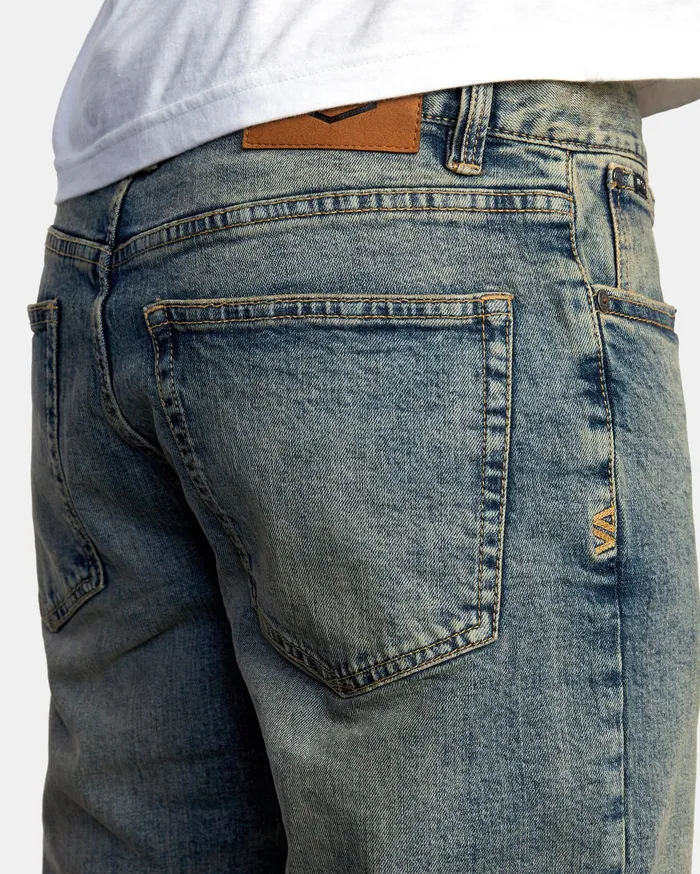 RVCA Mens Denim Daggers Slim Fit Denim Jeans Dark Vintage Dkv Gift for Friend