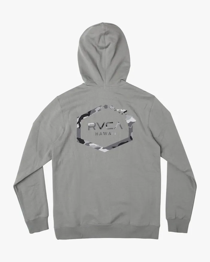RVCA Mens Hoodies Island Hex Pullover Hoodie Aloe Alo For Sale