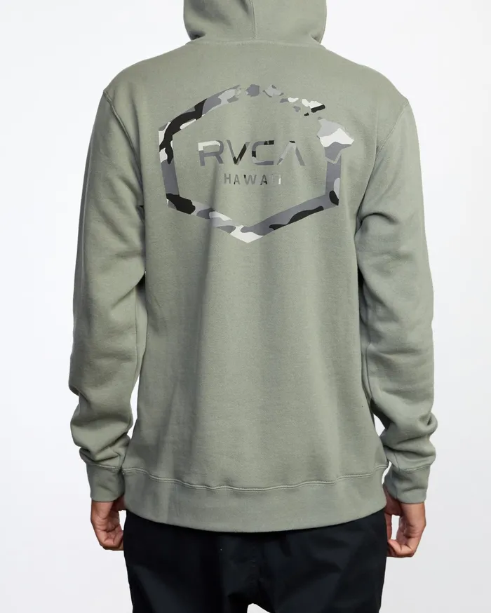 RVCA Mens Hoodies Island Hex Pullover Hoodie Aloe Alo For Sale