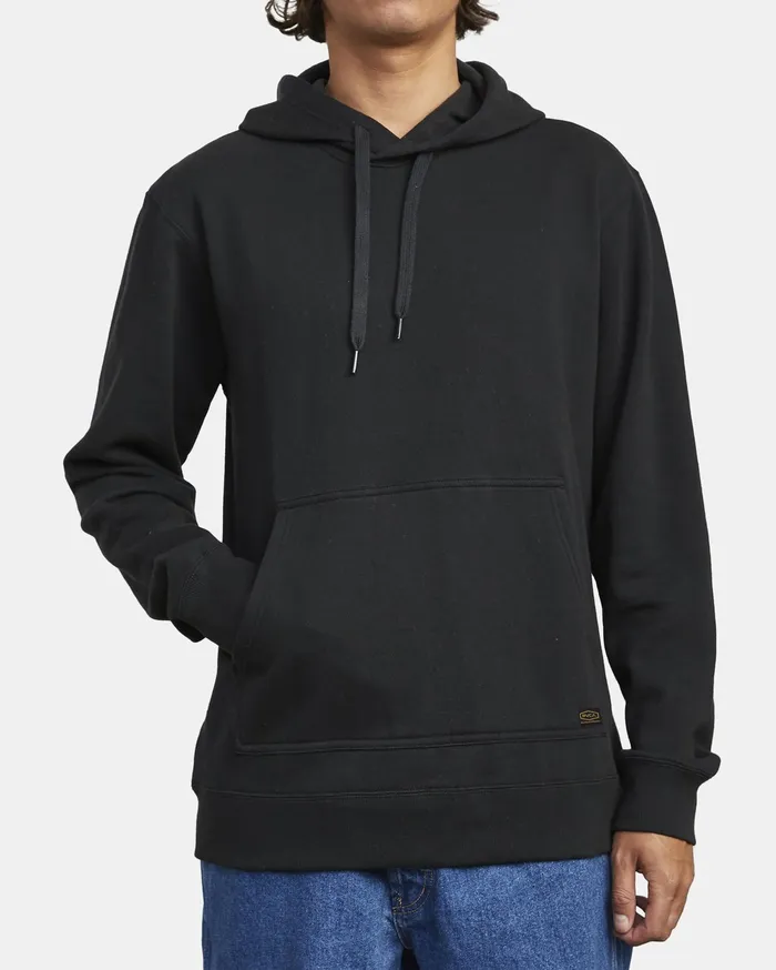 RVCA Mens Hoodies Recession Americana Pullover Hoodie Rvca Black Rvb On Sale