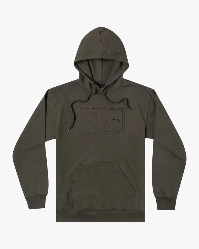 RVCA Mens Hoodies Sport Balance Box Sport Hoodie Olive Olv Cheap On Sale