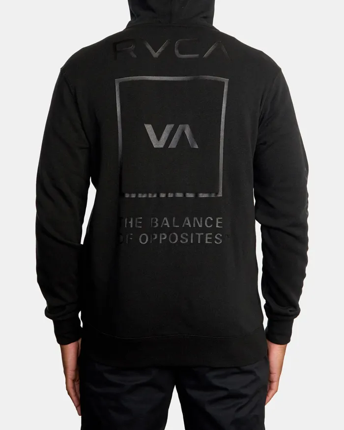 RVCA Mens Hoodies Swift Zip Up Hoodie Box Black Blk Cheap On Sale