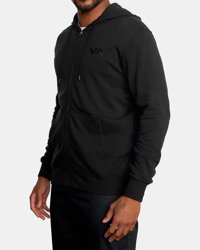 RVCA Mens Hoodies Swift Zip Up Hoodie Box Black Blk Cheap On Sale
