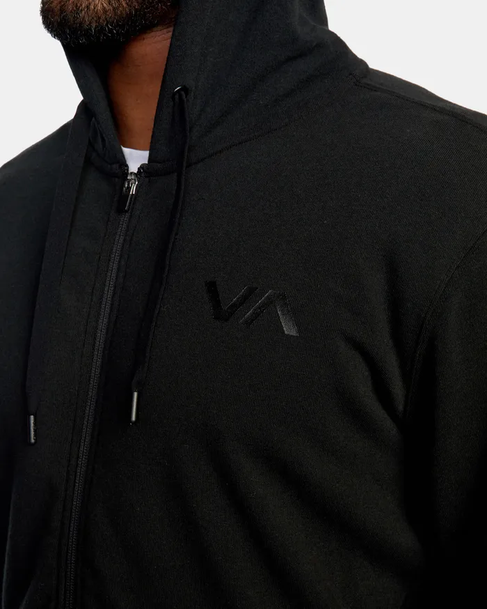 RVCA Mens Hoodies Swift Zip Up Hoodie Box Black Blk Cheap On Sale