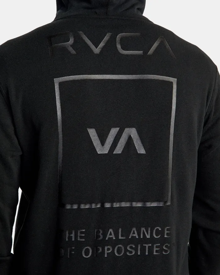 RVCA Mens Hoodies Swift Zip Up Hoodie Box Black Blk Cheap On Sale