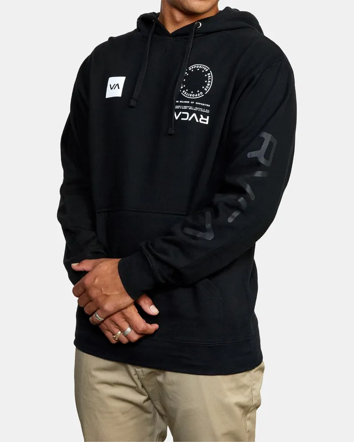RVCA Mens Hoodies Va Mark Sport Hoodie Black Blk For Sale