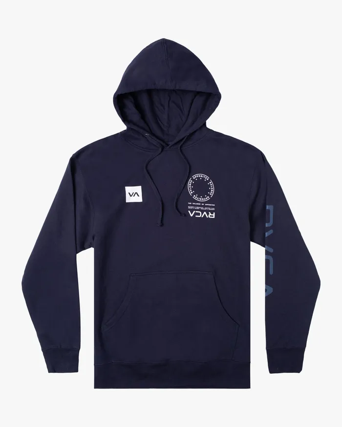 RVCA Mens Hoodies Va Mark Sport Hoodie Navy Nvy Popular