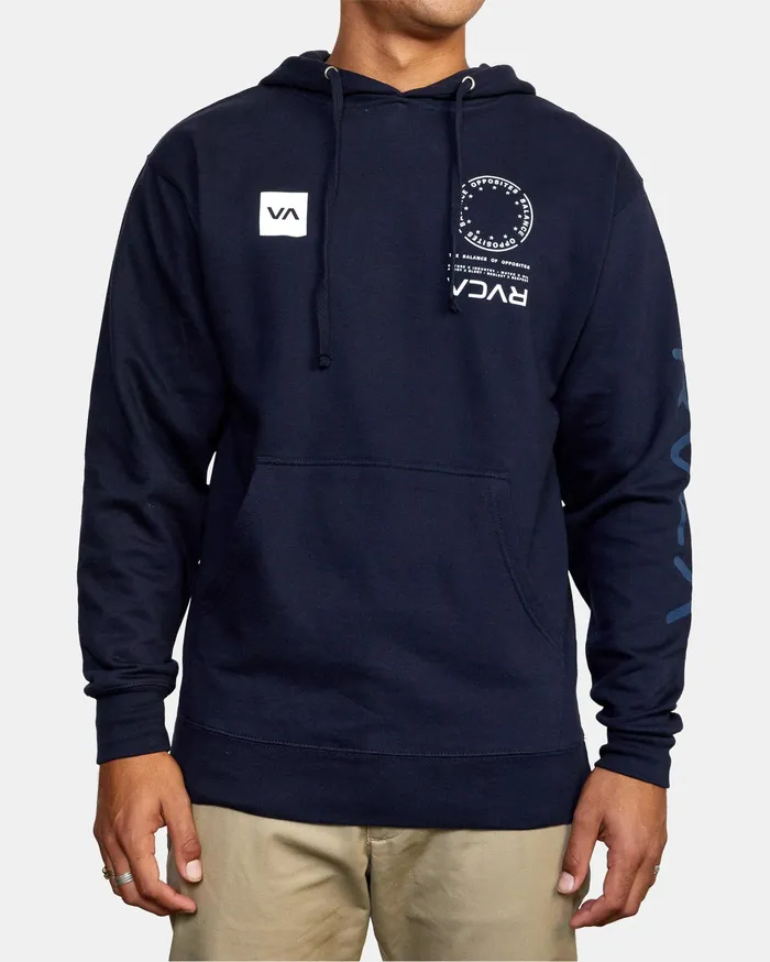 RVCA Mens Hoodies Va Mark Sport Hoodie Navy Nvy Popular