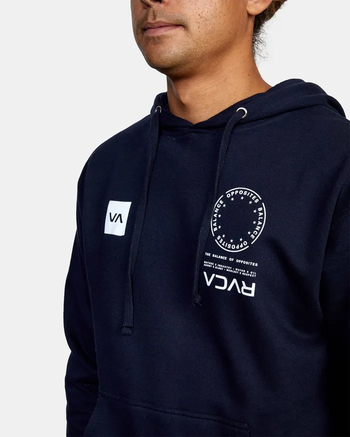 RVCA Mens Hoodies Va Mark Sport Hoodie Navy Nvy Popular
