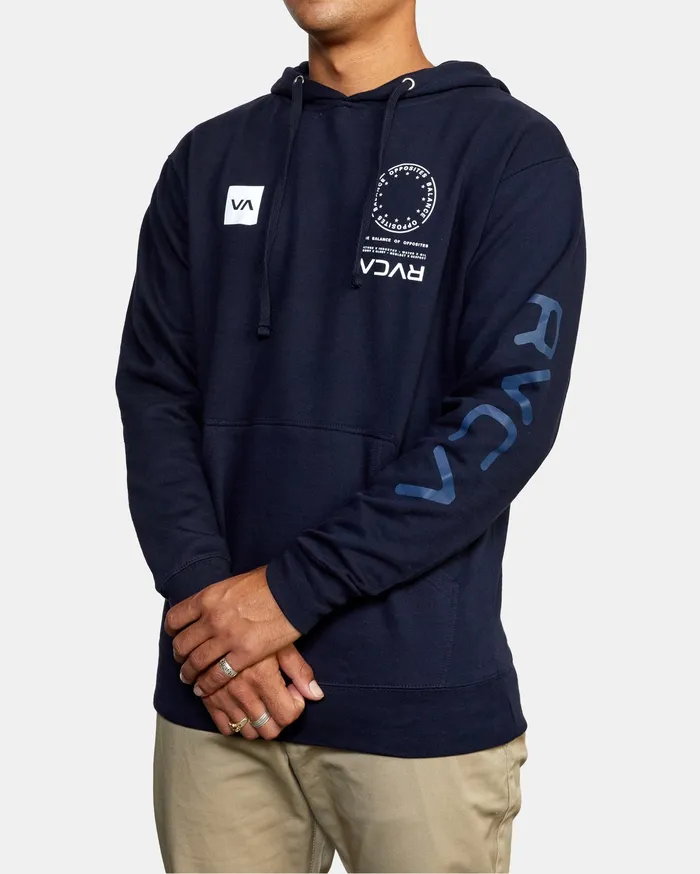 RVCA Mens Hoodies Va Mark Sport Hoodie Navy Nvy Popular