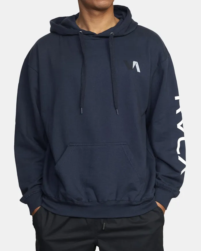 RVCA Mens Hoodies Va Track Sport Hoodie Navy Nvy Popular