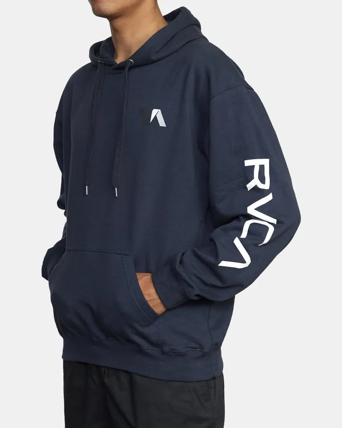 RVCA Mens Hoodies Va Track Sport Hoodie Navy Nvy Popular