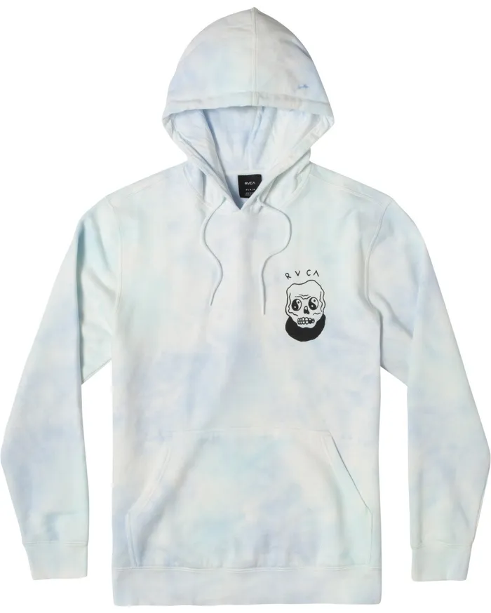 RVCA Mens Jackets Benjamin Jeanjean Benj Skull Hoodie Blue Marble Tie Dye Becw