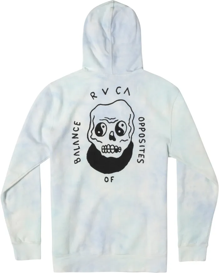 RVCA Mens Jackets Benjamin Jeanjean Benj Skull Hoodie Blue Marble Tie Dye Becw