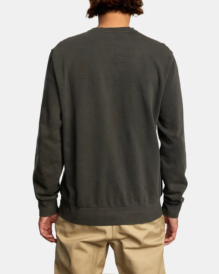 RVCA Mens Jackets Cambridge Crewneck Sweatshirt Black Blk