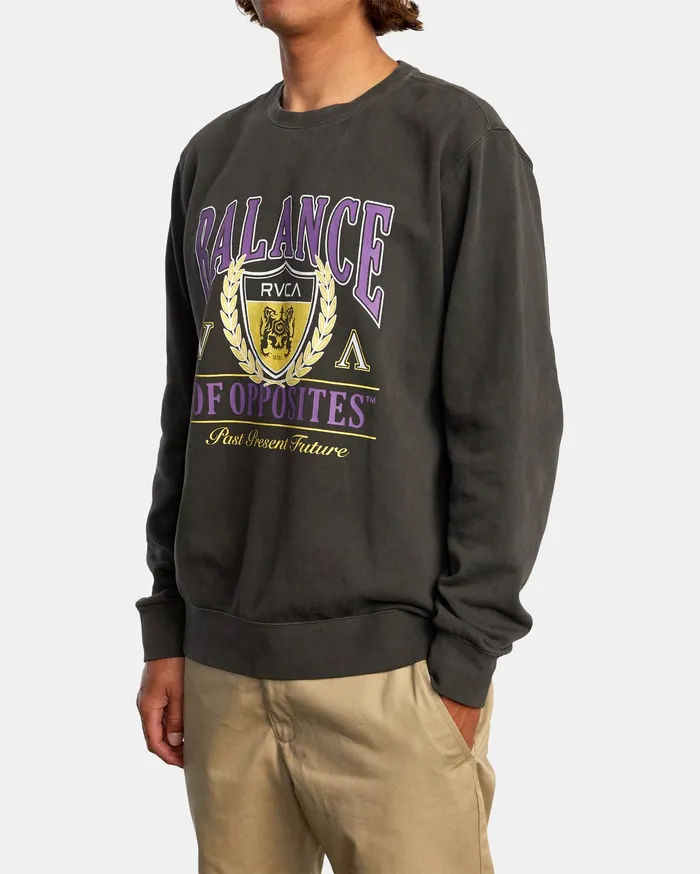 RVCA Mens Jackets Cambridge Crewneck Sweatshirt Black Blk