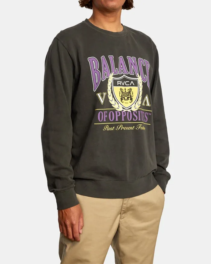 RVCA Mens Jackets Cambridge Crewneck Sweatshirt Black Blk