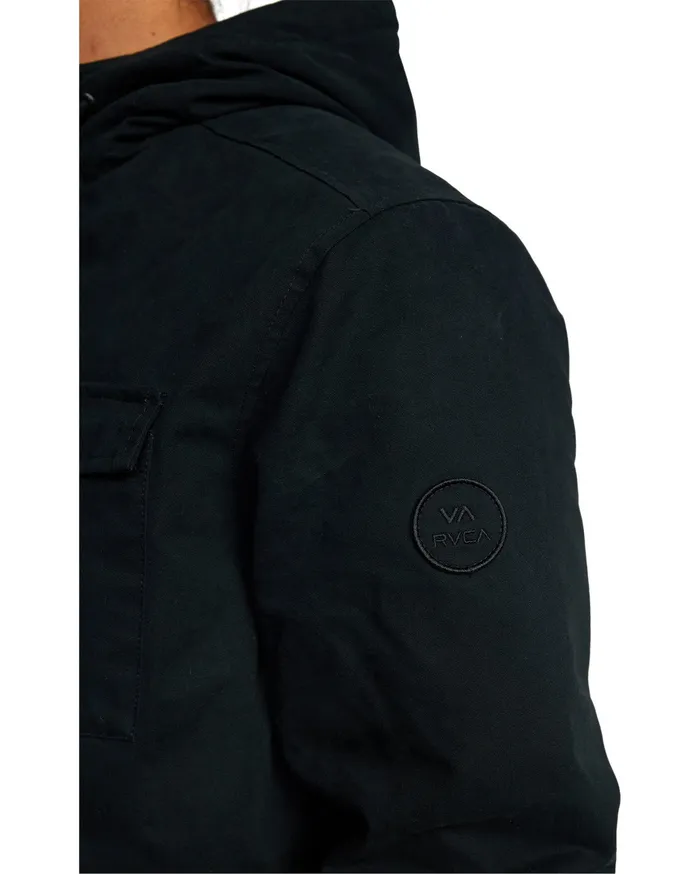 RVCA Mens Jackets Hooded Bomber 2 Waterproof Jacket Rvca Black Rvb