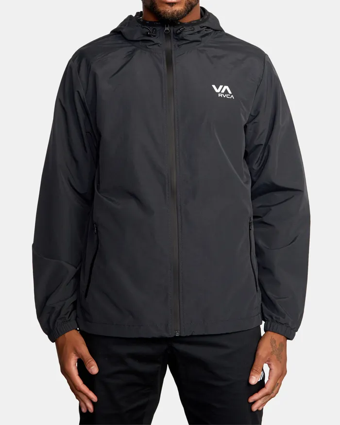 RVCA Mens Jackets Outsider Packable Anorak Jacket Black Blk