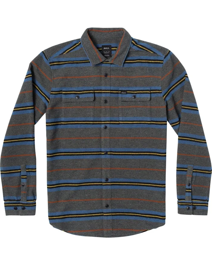 RVCA Mens Jackets Rvca Blanket Long Sleeve Shirt Multi Mul