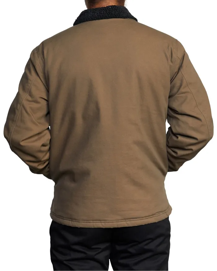 RVCA Mens Jackets Uss Waterproof Deck Coat Wood Woo